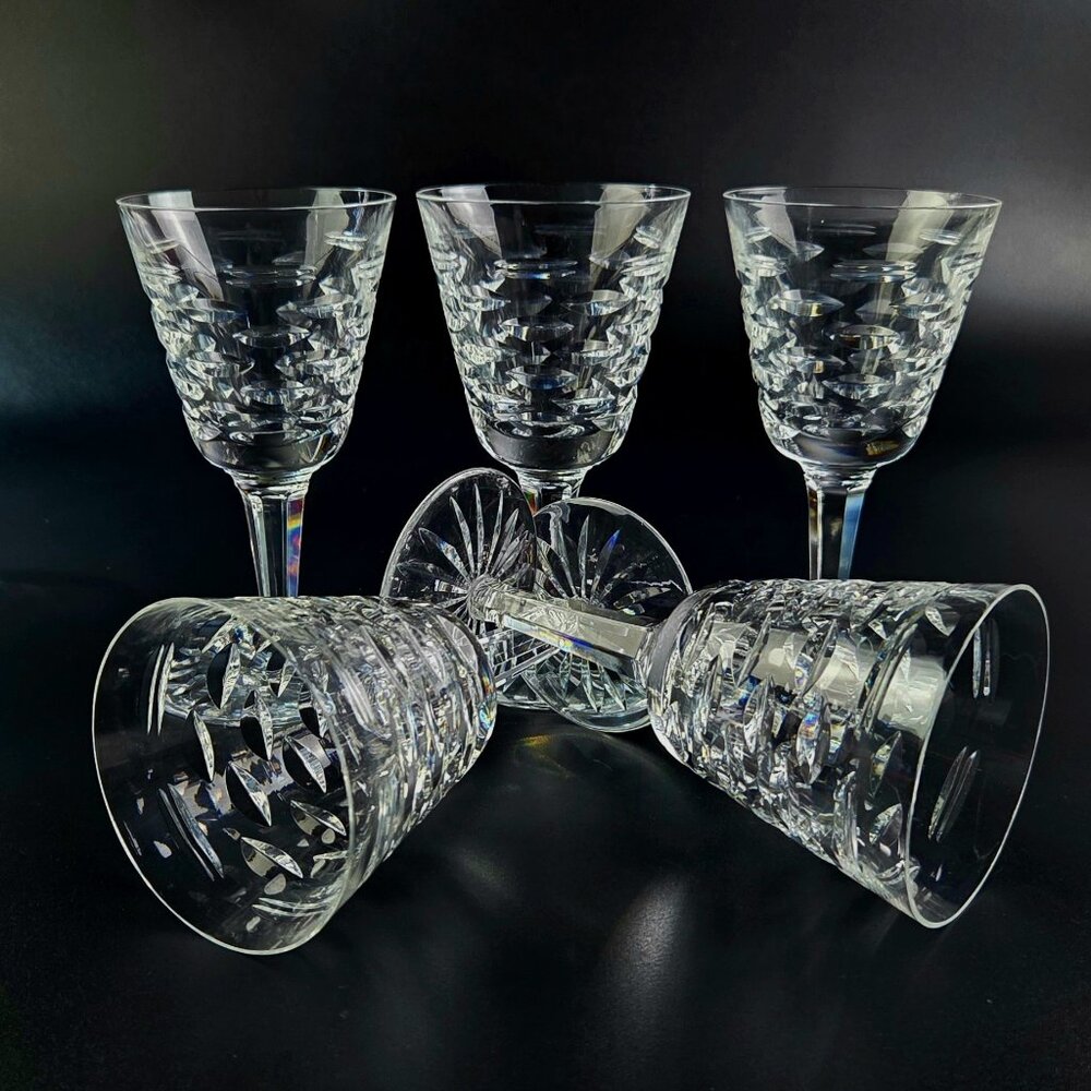 Vintage - Wine Tralee by Waterford Crystal - Set of 5 - 5 3/4" Tall